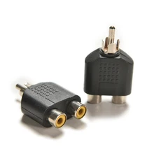 Новый 2 шт RCA Y сплиттер аудио видео разъем конвертер 1 папа к