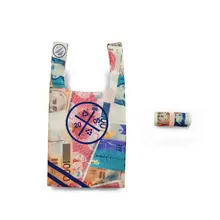 Новая Женская Складная перерабатываемая сумка для покупок эко многоразовая сумка для покупок с короткими ручками Сумка Мультфильм Цветочные фрукты овощные продуктовые