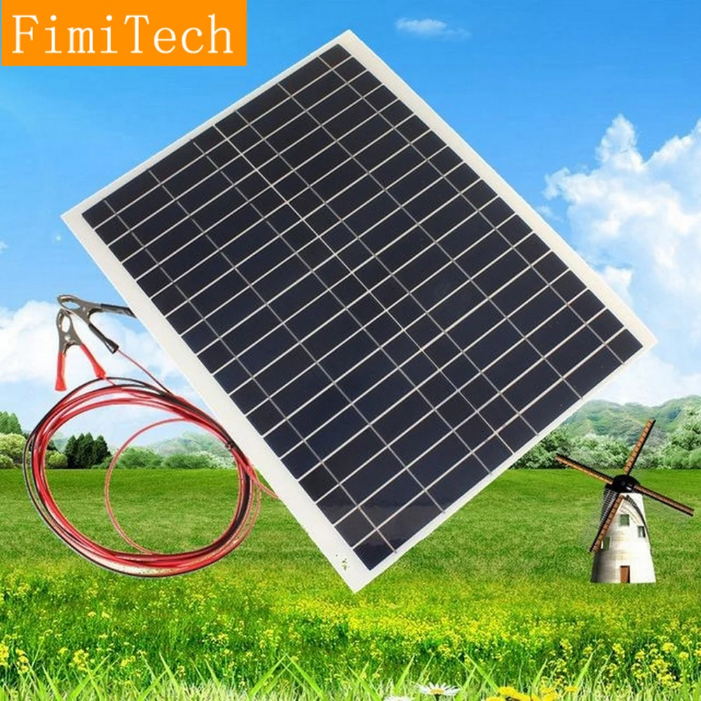 פנל סולארי 20 W 12 V תאים סולריים גמישים חצי סיליקון Polycrystalline לוח diy שמש placa celular עבור סוללה רכב סירת rv מטוס