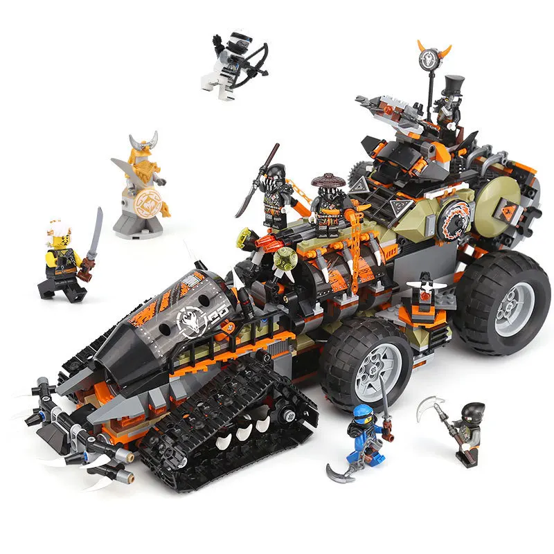 Ninjagoed Dieselnaut Building Blocks Bricks Compatible Legoings Ninjagoes 70654 Ninja Figures Hunted Car Model Toys Gift Ninjagoed Dieselnaut Building Blocks Bricks Compatible Legoings Ninjagoes 70654 Ninja Figures Hunted Car Model Toys Gift