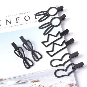 

Geometric Hollow Bow Rabbit Crown Knot Barrettes Clips for Women Hair Side Bobby Pins Ponytail Hairpins Girls Metal Hairclips