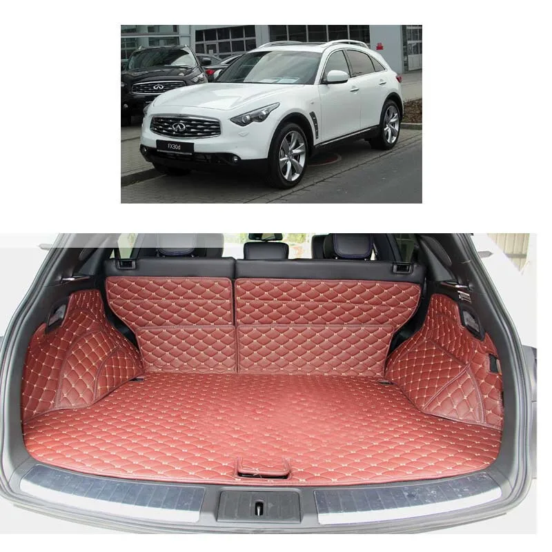 

lsrtw2017 fiber leather car trunk mat for for infiniti qx70 2014 2015 2016 2017 2018 2019