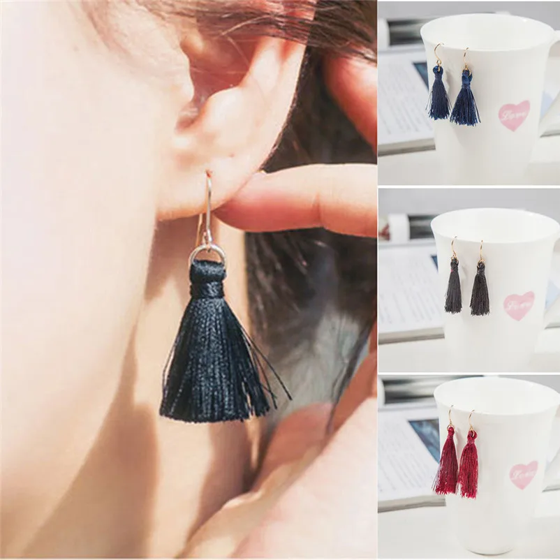2018 Trendry Earrings for Women Bohemian Earrings Women Long Tassel Fringe Dangle Earrings Jewelry for gift Brincos J05#N (1)