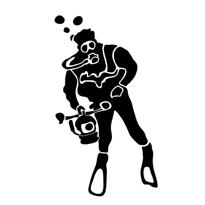 9.5*16.4CM Personalized Underwater Image Diving Stickers Stylish