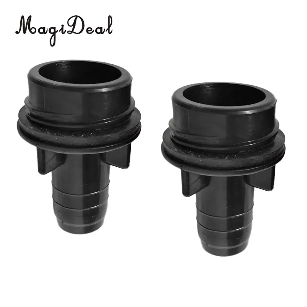 MagiDeal 2 Pieces Nylon Inflatable Boat Valve Adapter Canoe Foot Pump Hose Connector