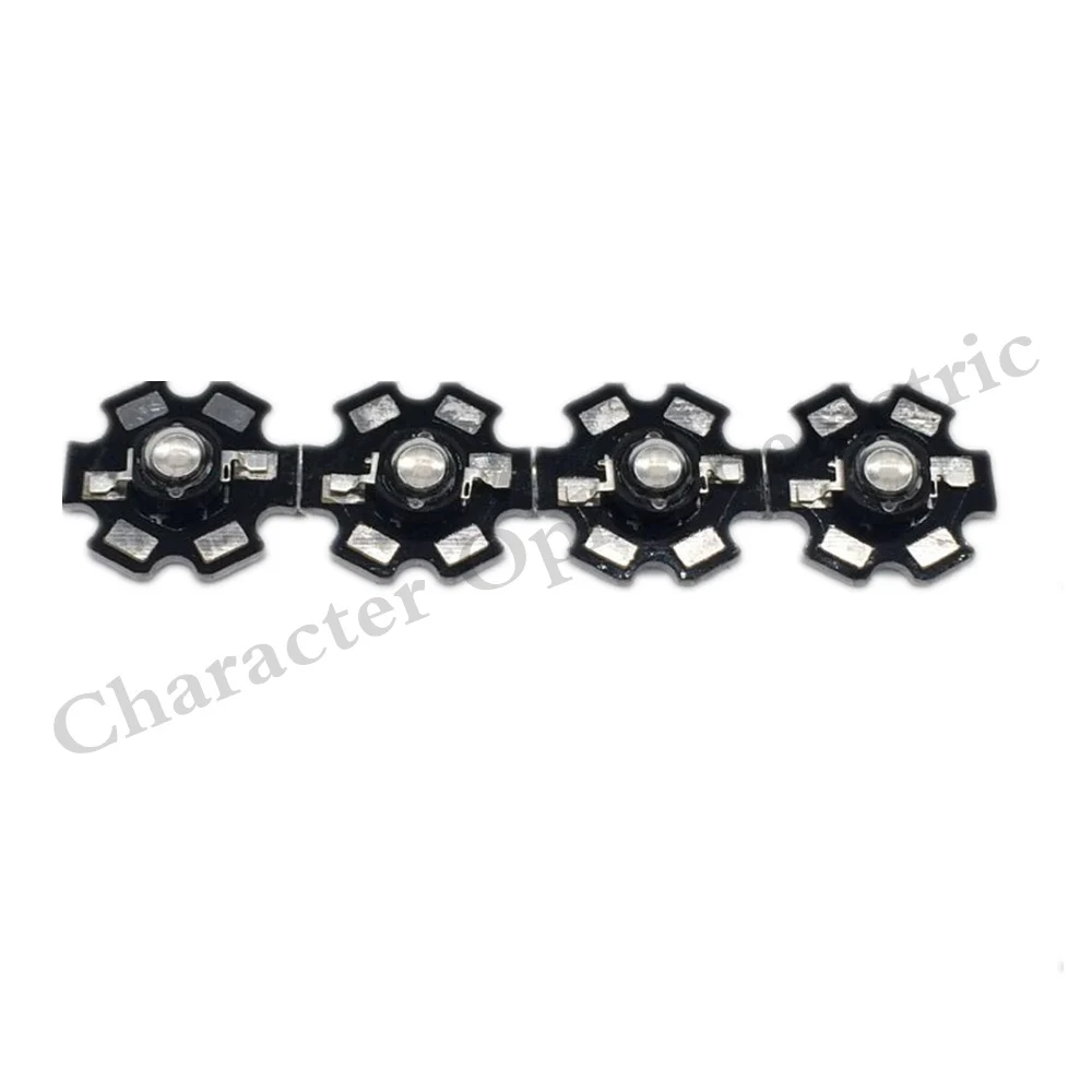 10 pcs 3W High Power UV ultraviolet 365-370nm 375-380nm 395-400nm black LED Lamp Light NO/On 20mm pcb driverless led uv cob diode 50w ac 110v lamp chip 395nm for ultraviolet cure germicidal black light led chip 220v cob module