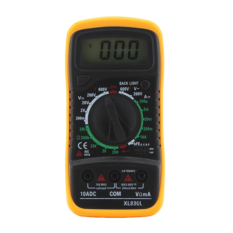 ANENG Digital multimeter xl830l voltmeter ammeter AC DC volt ohm tester LCD test current overload protection Retail | Инструменты