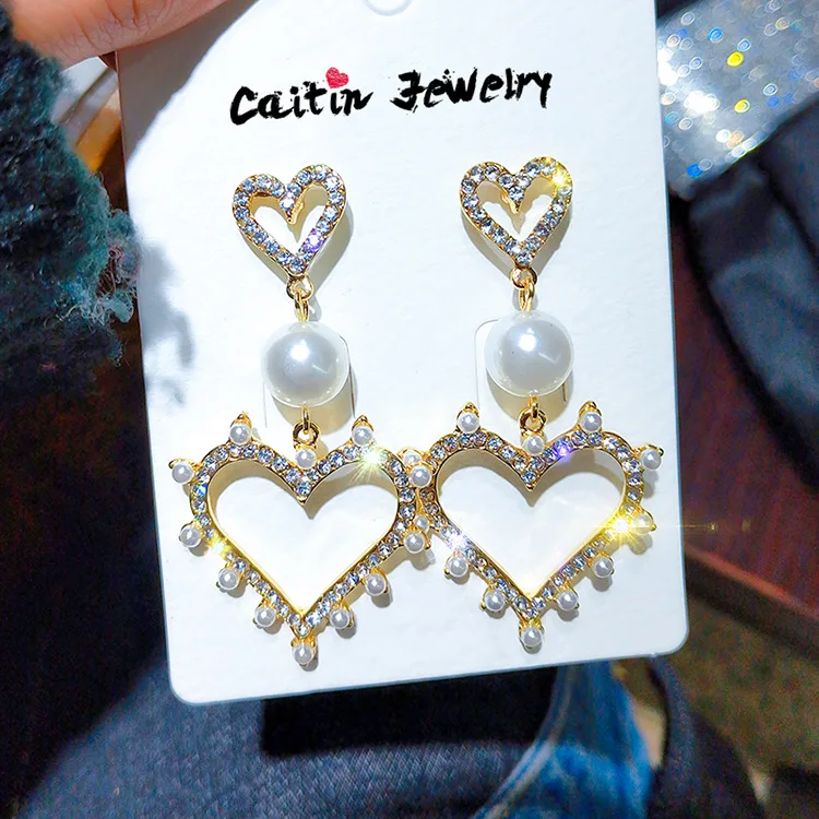 

S925 Silver Needle pearl earrings Korean pendant big earrings chandelier earrings luxury earrings for women