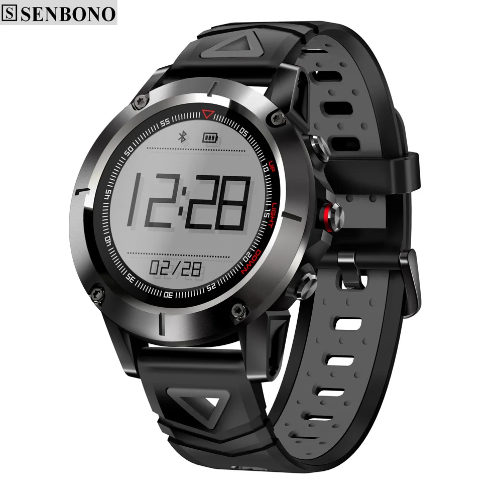Senbono G01 gps IP68 Водонепроницаемый Смарт часы крови Давление монитор сердечного