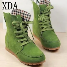 XDA/; женские ботинки «Челси» с круглым носком; обувь на плоской подошве; Ботинки martin; женские ботинки; удобная Осенняя женская повседневная обувь на шнуровке