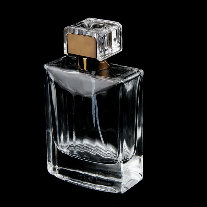 

100ml Perfume Vacuum Spray Rectangle Atomizer Travel Gift Rechargeable - Brown, One Size