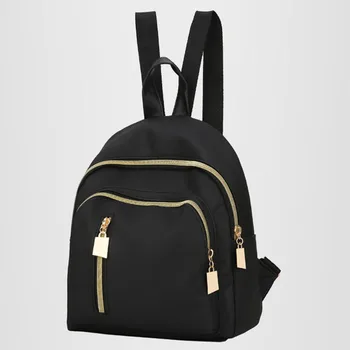 

Mini Backpack Multi-Function Shoulder Bag Girl's Casual Ladies Women's Fashion Oxford Cloth Solid Color Black Shopping Backpacks