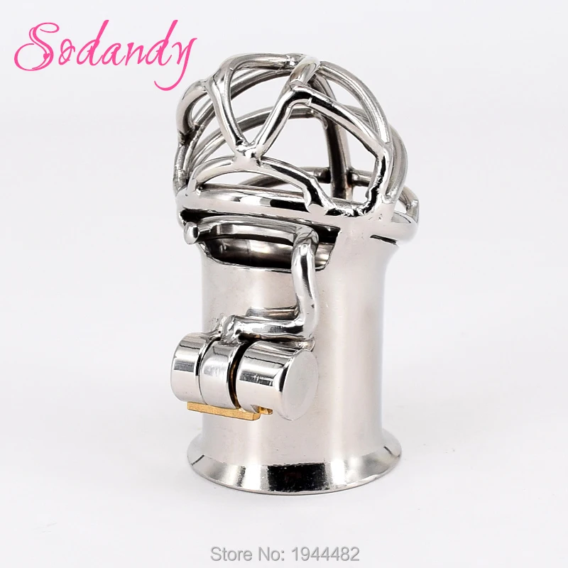 Ceny SODANDY ze stali nierdzewnej PA Penis przebicie urządzenie Chastity mężczyzna Cock Cage Penis Bondage napletka Piercing blokowanie Chastity Belt