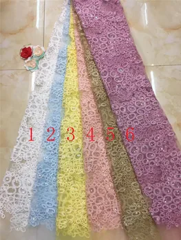 

Zoe lace new 5colors bubble lace with sequin embroidery bestquality 5 yards stock tulle mesh for sawing bridal wedding dress F10