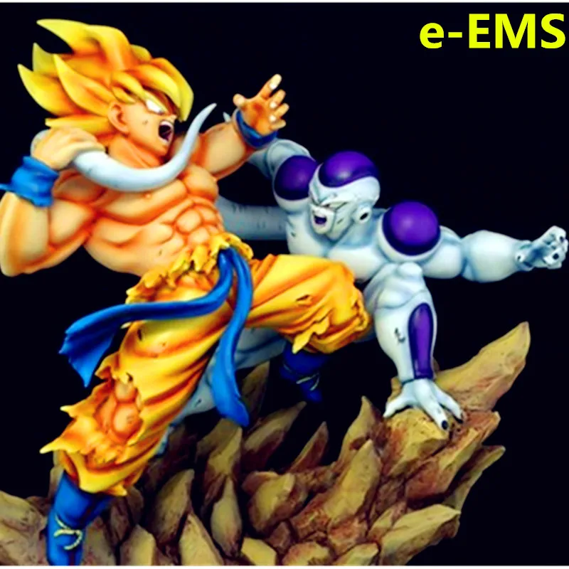 

GK 1/6 Dragon Ball Super Saiyan Son Goku VS Long-tail Frieza Resin Statue Home Furnishing Articles G1684