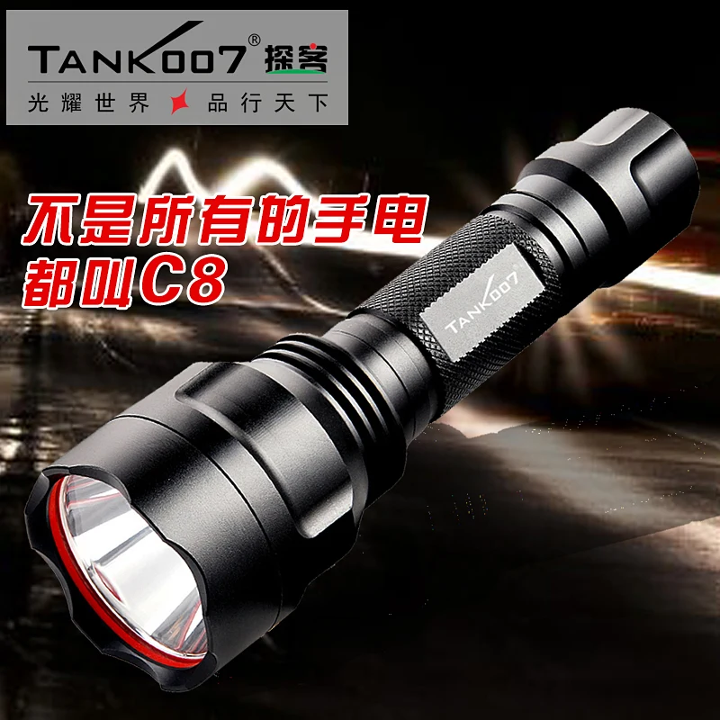 Tank007 C8 тактический фонарь Водонепроницаемый Cree XM T6 800 лм светодиодный Сильный