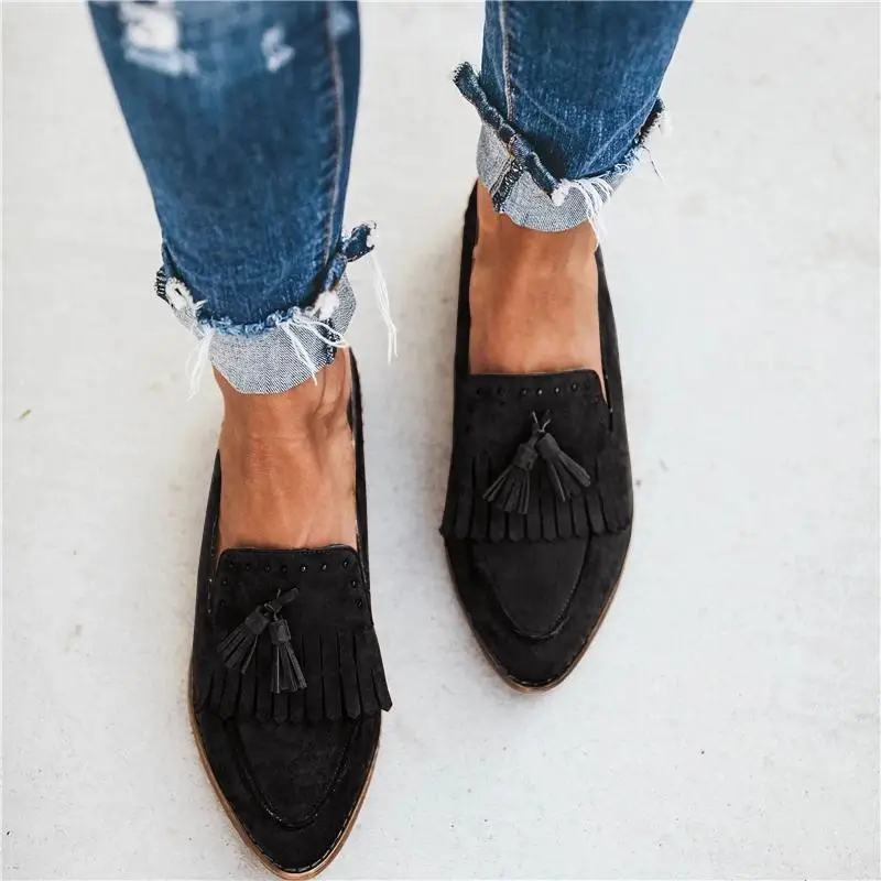 

HEFLASHOR New Women Flats Spring Shoes Women Casual Solid Spring Summer Ballet Slip On Flats Loafers Shoes Woman Shoes 2019