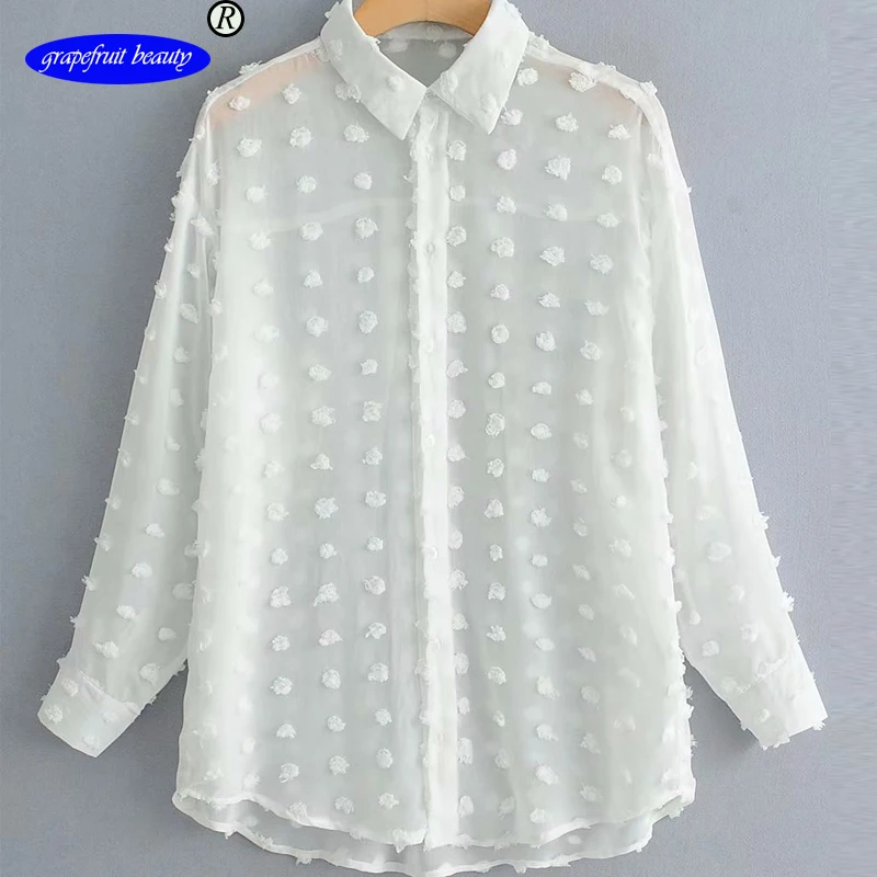 

Grapefruit beauty 2019 Lace Chiffon Blouse Women Shirt LOOSE Size Casual ladies long sleeve Womens Tops and Blouses S-L