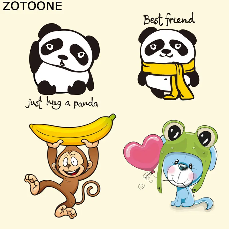 Наклейки на одежду ZOTOON Eanimal железные нашивки Значки для самостоятельной сборки