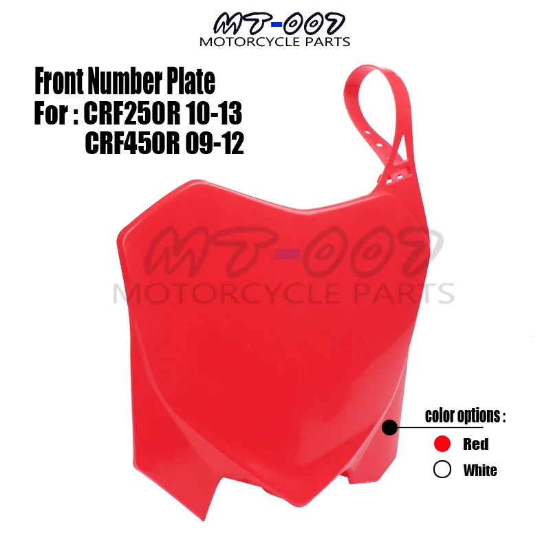Plastic Front Number Plates Name Plate Red For Honda Crf Crf250r