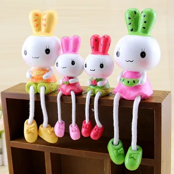 

resin dolls one family members fruit rabbits 4pcs hanging feet rabbits ornament home furnishings decoration toy gift a1909
