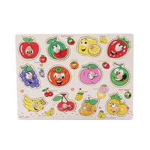 Стерео мультфильм животных Деревянный 3D серии для продажи милые фрукты игрушка классическая модель рисунок игрушечные лошадки образование