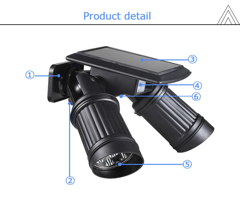 Z20 adjustable Solar spotlight Body sonar fourteen LED lamps super light camping solar power battery for courtyard corridor