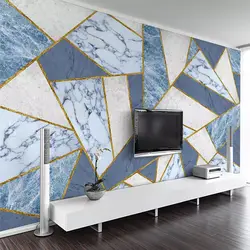 Фото обои современные 3D абстрактные мраморные геометрические фрески Гостиная ТВ кабинет фон Настенный декор Papel де Parede Salal 3 D