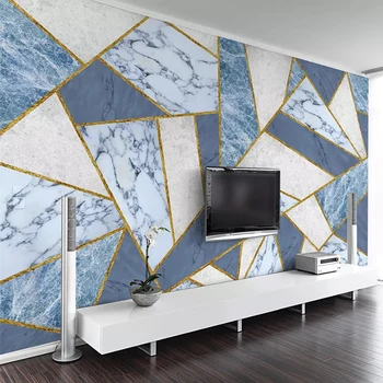 

Photo Wallpaper Modern 3D Abstract Marble Geometry Murals Living Room TV Study Background Wall Decor Papel De Parede Salal 3 D