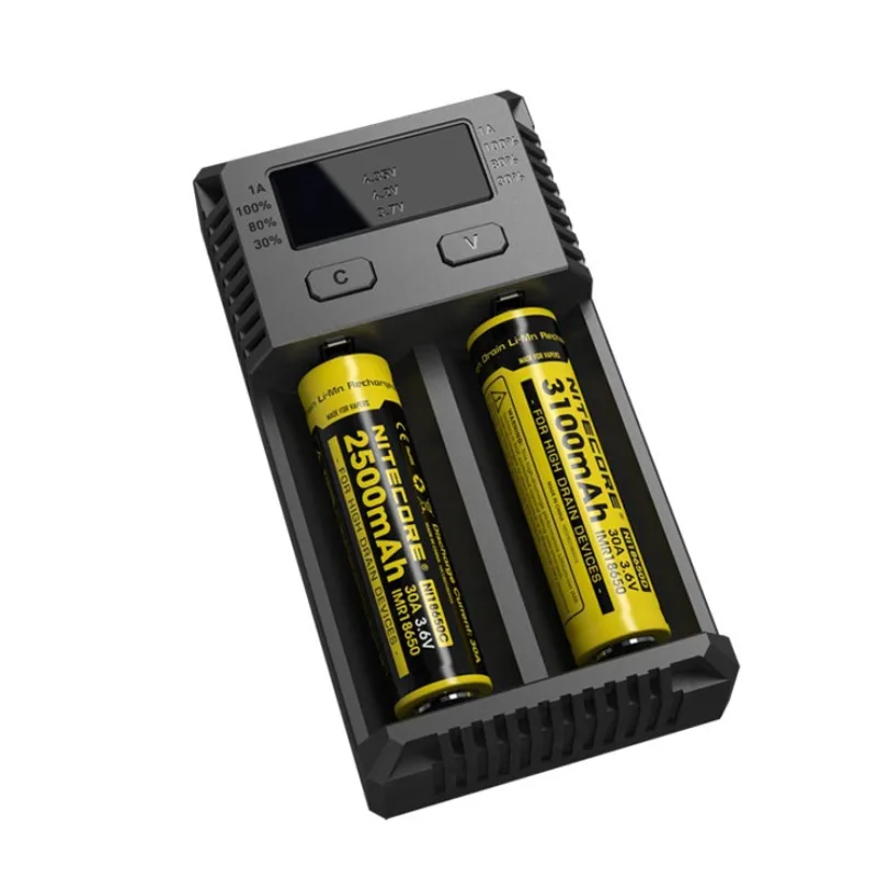 NITECORE NEWI2 цифровой ЖК-дисплей интеллектуальная схема Li-Ion для 16340 14500 18650 18750 26650 зарядное устройство для аккумулятора 3,7 в carregador