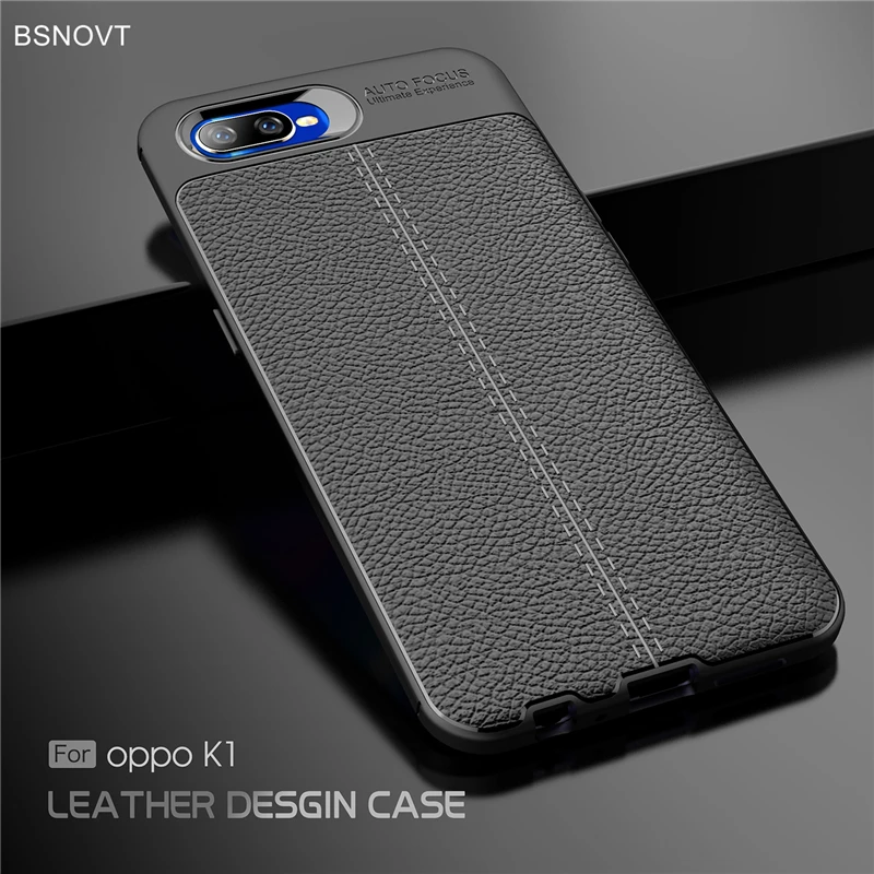 

BSNOVT sFor OPPO K1 Case Cover Soft Silicone TPU Leather Shockproof Phone For Case OPPO K1 Case For OPPO RX17 NEO/R15X Fundas
