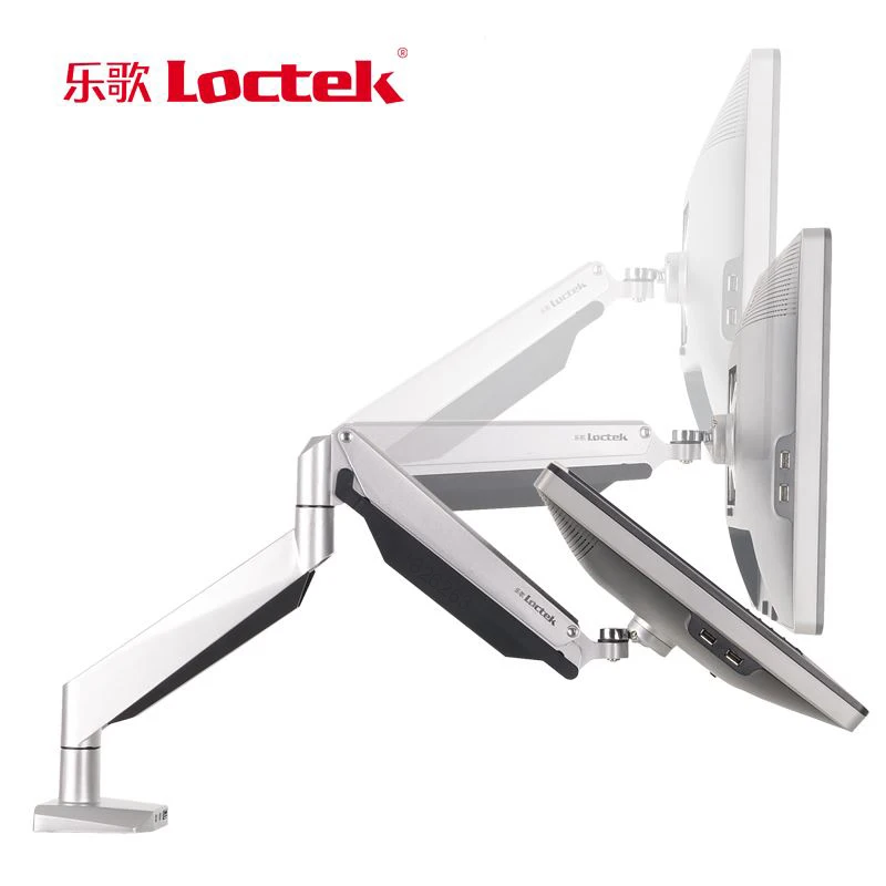 Loctek D7H Aluminum Gas Spring Full Motion Desktop