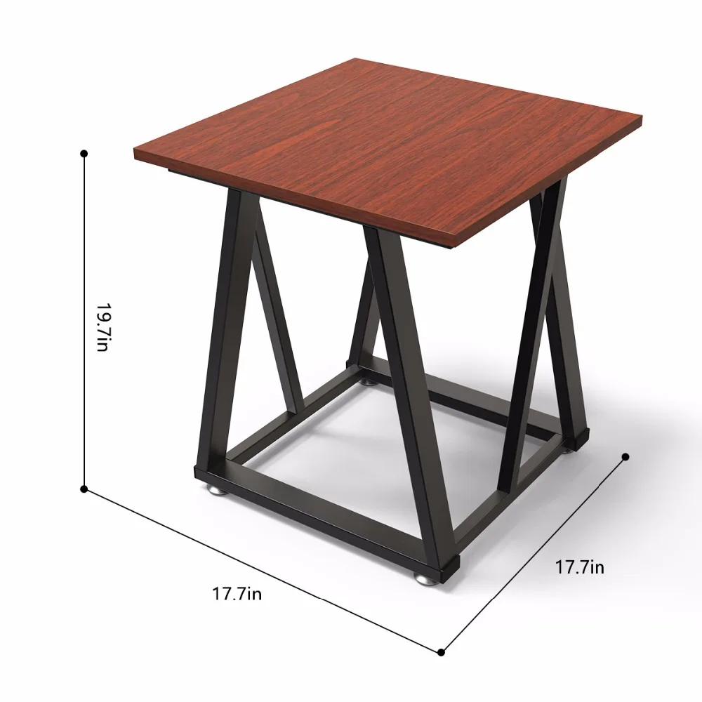 Dewel Side End Table Chair Side Table with Lower Shelf 17.7 inch D x19.68 inch H Nightstand for Living Room(End Table, Walnut) Dewel Side End Table Chair Side Table with Lower Shelf 17.7 inch D x19.68 inch H Nightstand for Living Room(End Table, Walnut)