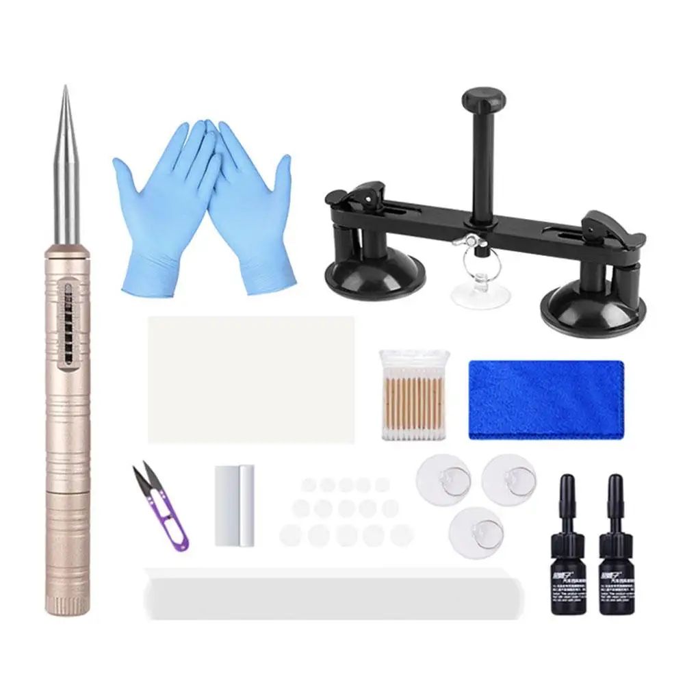 Auto Glass Repair Kit Crack Pit Car Front Windshield Fluid Herramientas Para El |