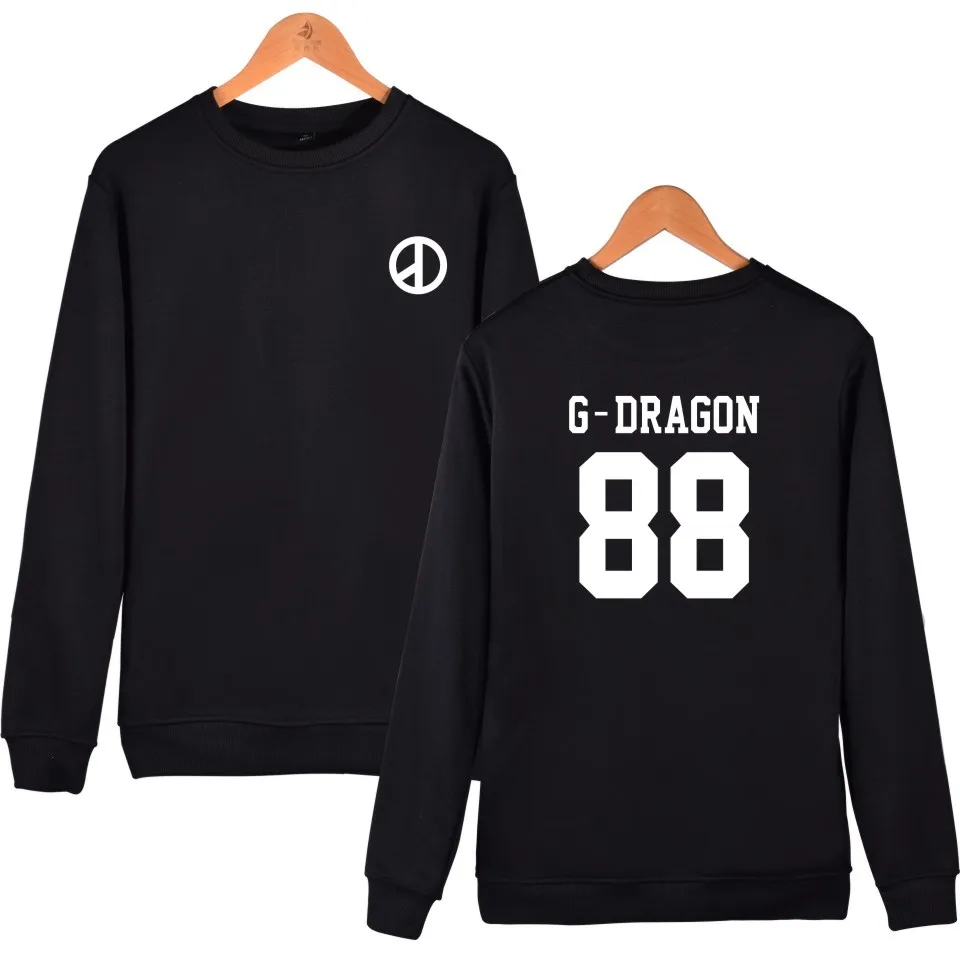 

Bigbang G-Dragon kpop fashion men women Capless Sweatshirts sport o neck Hoodies Pullover casual Long Sleeve Sweatshirt tops 4XL