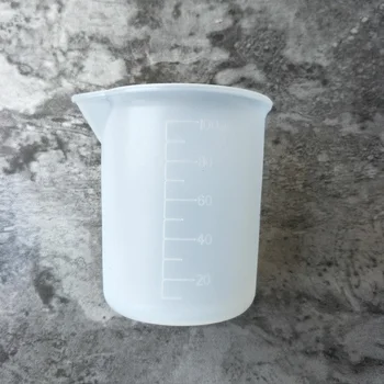 

100ml Transparent Measuring Cup With Scale Silicone Measuring Tools For DIY Baking Kitchen Bar Dining Accessories W9161