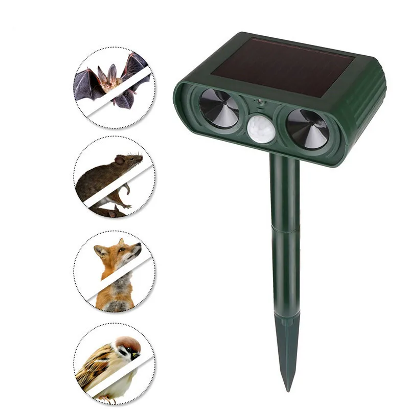 Outdoor Solar Ultrasonic Animals Repeller Mosquito Killer Garden Cat