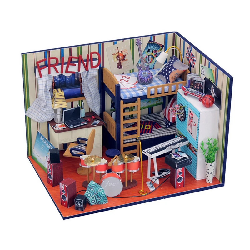 

Handmade Doll House Furniture Miniatura Diy Doll Houses Miniature Dollhouse Wooden Toys For Children Grownups Birthday Gift M09