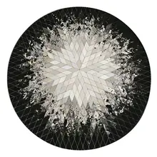 Нескользящий однотонный круглый коврик черного цвета, моющиеся меховые коврики для спальни, гостиной, украшения