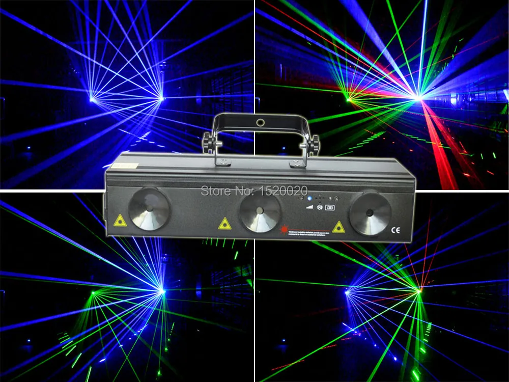 New RGB 730mW Laser Light Dmx 512 Control Laser Stage Lighting Night