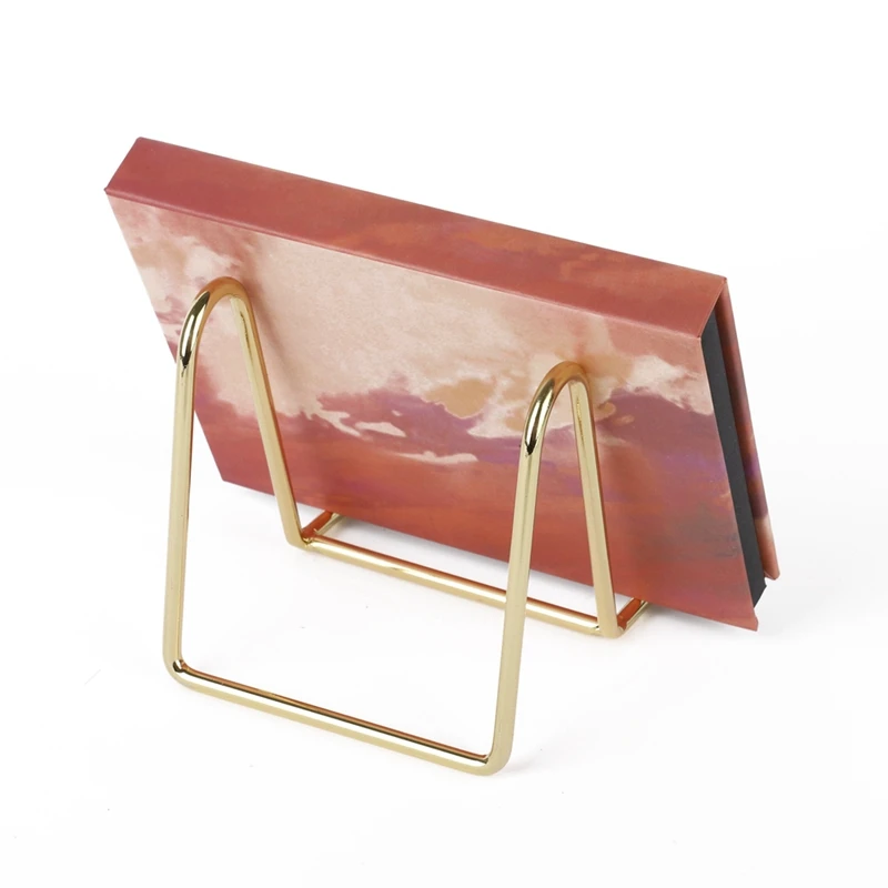 

Rose Gold Gold Picture Frame Stand Book Display Stand Decorative Plate Stand Holder Book Shelf Storage Rack