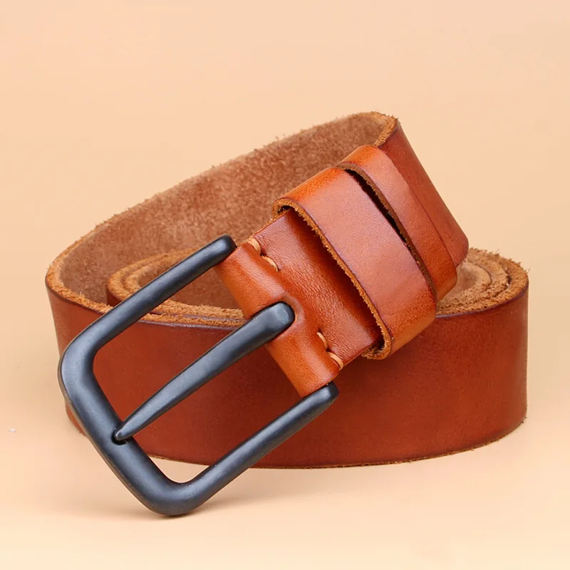 

Genuine Leather Men Gift Designer Belts Men's High Quality Cowskin Buckle Vintage Bovine Leisure Belt Luxury Brand Womens Belts