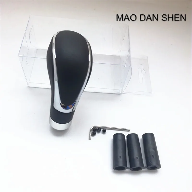Cubierta de Palanca de cambio Manual de Palanca para coche de Cuero Negro estilo automático Palanca de cambios Universal Palanca de cambios MAO DAN SHEN