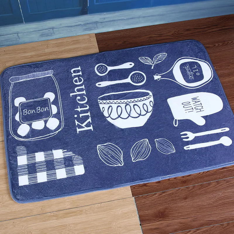Hallway Welcome Floor Mats Animal Cute Cat Print Bathroom Kitchen Carpet