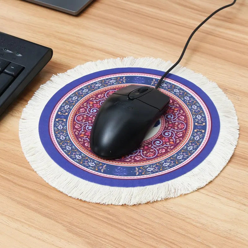 Round Mouse Pad Persian Carpet Style Round Mousepad Custom Mouse Mat