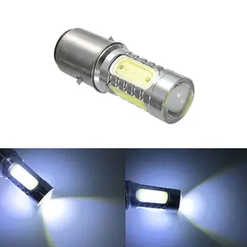 

1 Piece LED Headlight Light Bulb Motorcycle Moped Headlight Light Bulb 12v BA20D H6 COB Front Aluminum White Lamp