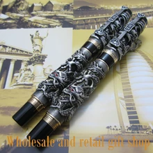 2 шт ручка Jinhao дракон феникс тяжелый серый китайский классический зажим для удачи