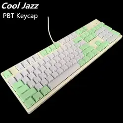 Прохладный джаз белый голубой смешанный толстые pbt ansi iso макет 108 87 Keycap OEM профиль ключ Шапки для MX механические клавиатура Бесплатная