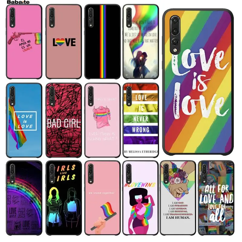 

Babaite LGBT Love is love TPU black Phone Case Cover Shell for Huawei P10 plus 20 pro P20 lite mate9 10 lite honor 10 view10