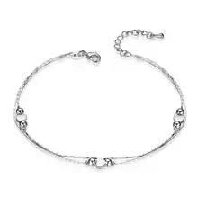 Женские Модные Простые браслеты с подвеской в виде сердца, браслеты, 925 пробы, серебро, высокое качество, ювелирные изделия, браслеты